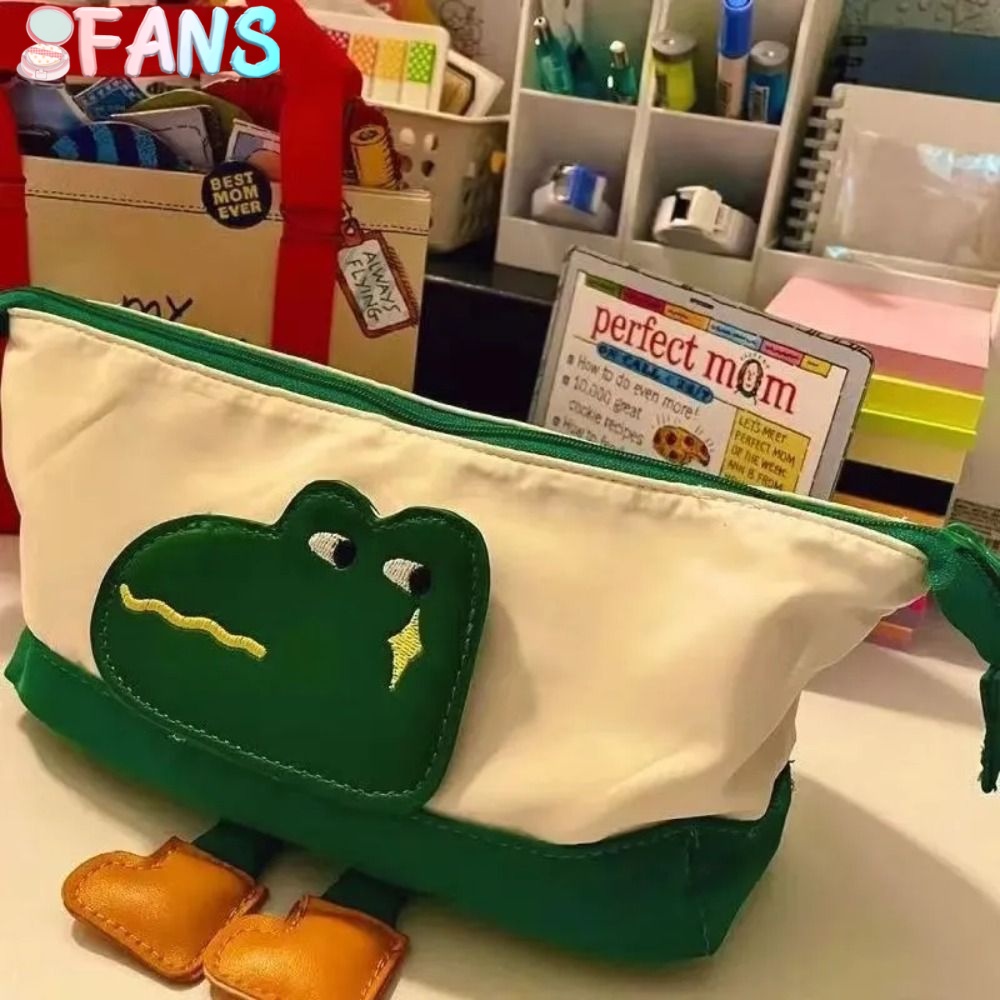 Hâm Mộ Túi Đựng Bút Dạng Nắp Cá Sấu Sức Chứa Lớn Sắp Xếp Gọn Gàng Cho Văn Phòng Trường Học