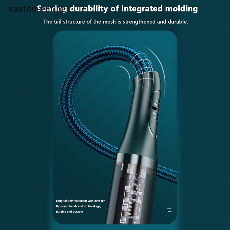 Vast Dây Cáp Sạc Nhanh 7a 100w Cho macbook iphone 15 pro max xiaomi 13 12 samsung s23 1.2m en