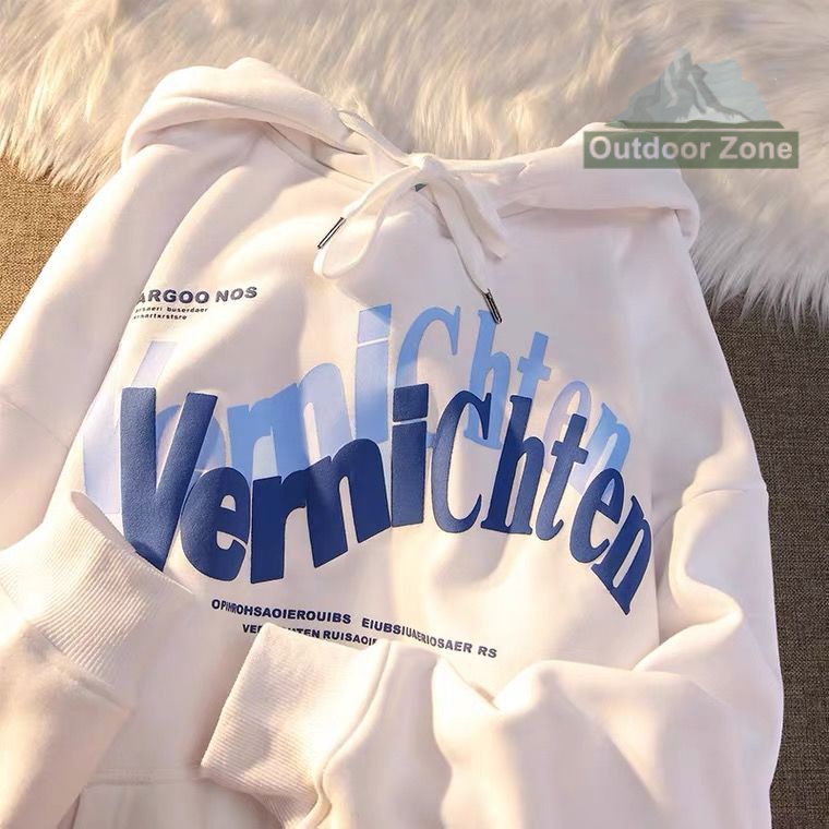 Áo hoodie Mùa Thu Và Mùa Đông Dáng Suông Có In Chữ Thương Hiệu Thời Trang Mới Màu Tím taro Cho Nam Và Nữ