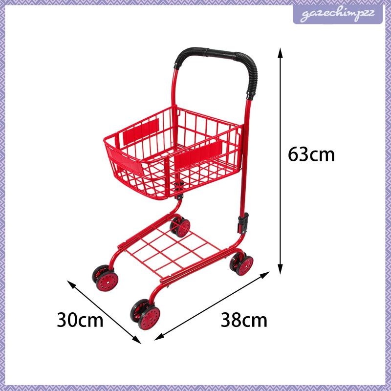 Xe Đẩy Mua Sắm mini Bằng Thiếc Tiện Dụng Trang Trí Cho Bé
