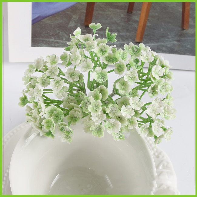 Gwen Set 6 Bó Hoa gypsophila Xanh Lá Nhân Tạo Nhỏ Trang Trí Nhà Cửa