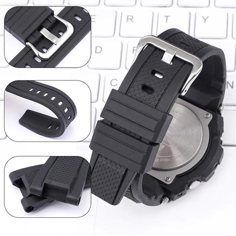 Dây Đeo Cao Su Họa Tiết Rằn Ri Cho Đồng Hồ casio gst-w300g gst-w300 gst-s300g gst-s300 gst-w100g