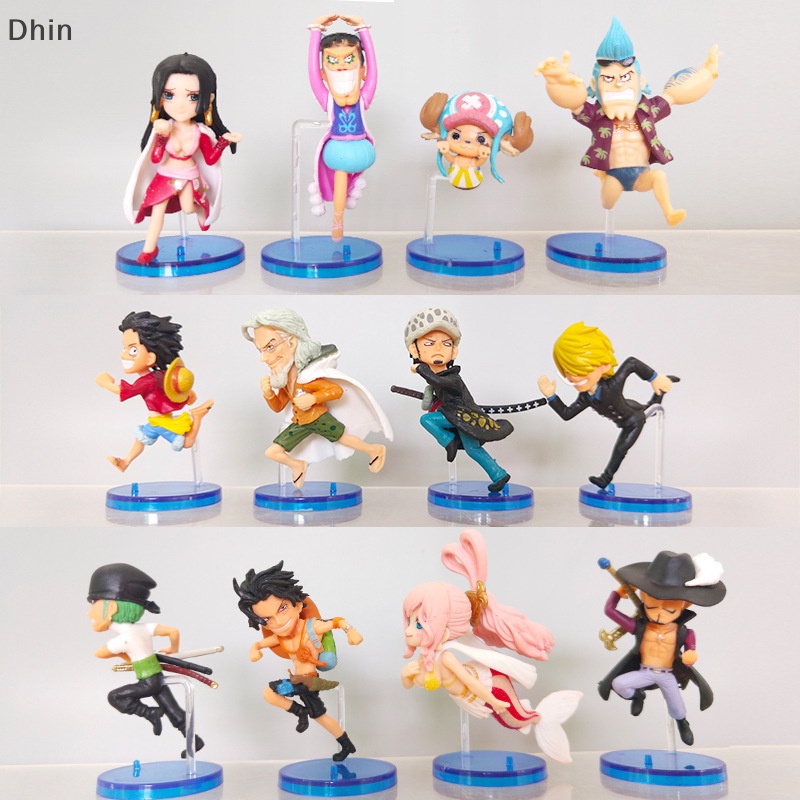 Set 12 Mô Hình Nhân Vật Phim one piece Kích Thước 6-8cm