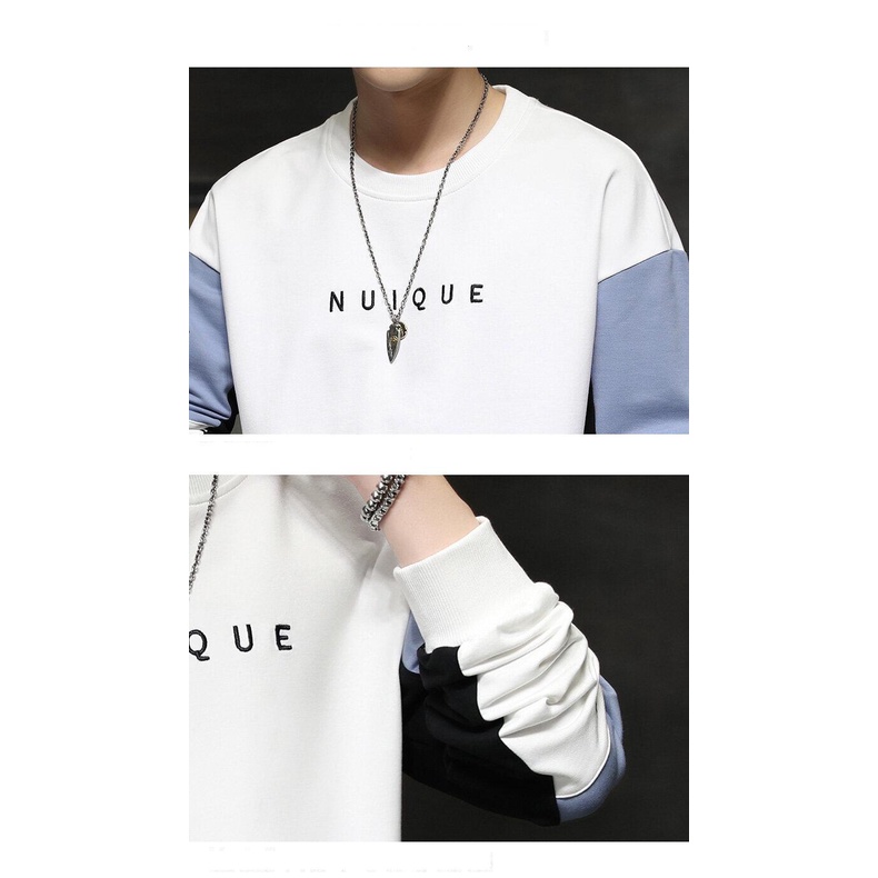 Áo Thun Tay Dài Cổ Tròn Dáng Ôm Thời Trang Xuân Thu Phong Cách Hàn Quốc size m-4xl Cho Nam