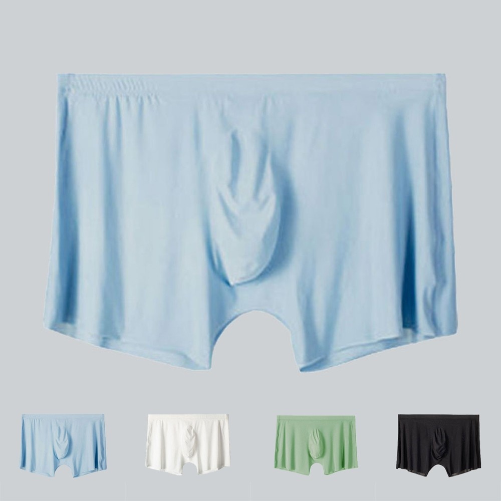 Quần Lót boxer Vải Lụa Lạnh Mềm Mại Thoáng Mát Cho Nam