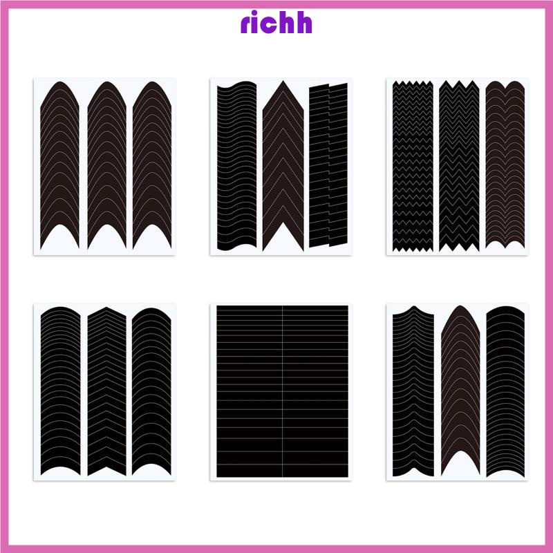 Richh Miếng Dán Trang Trí Móng Tay Nghệ Thuật diy Hình Học