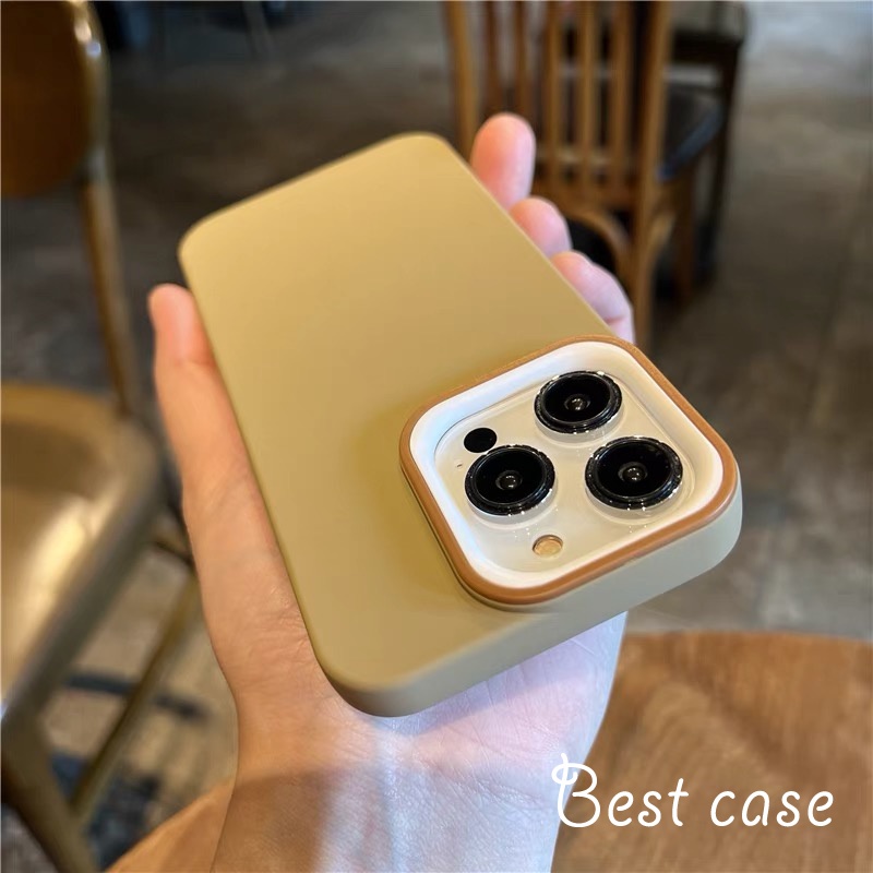 Ốp Điện Thoại Mềm Màu Trơn Đơn Giản Cho iphone 11 12 13 14 15 pro max