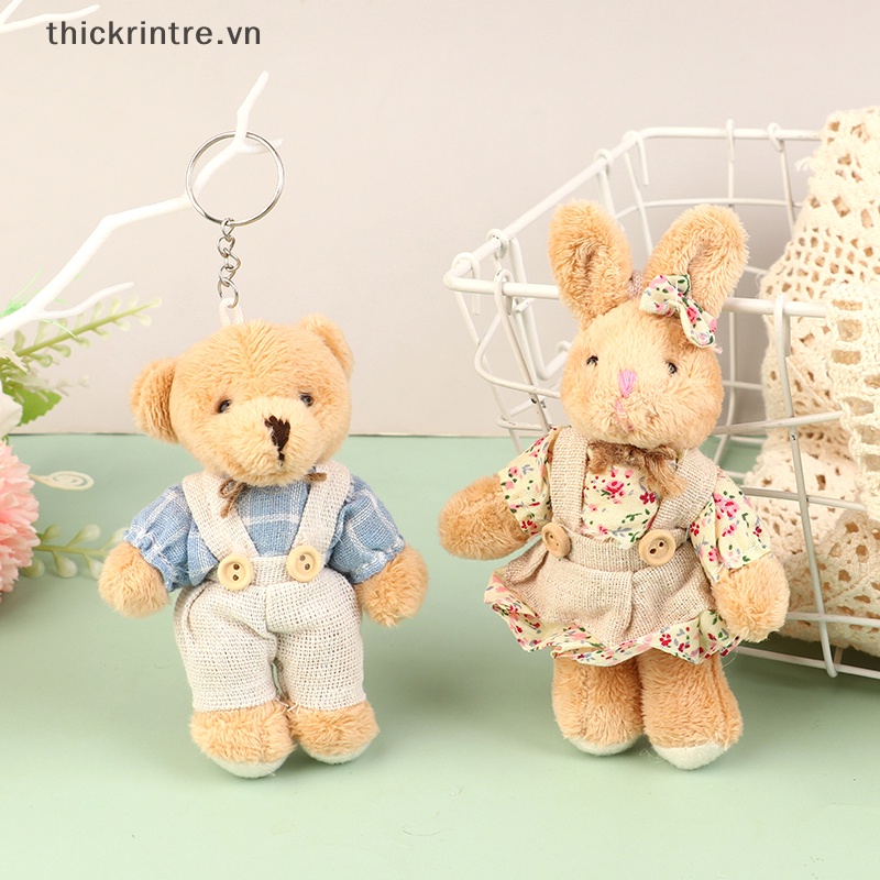 Th Móc Khóa Thỏ Nhồi Bông Mềm Mại Đáng Yêu Trang Trí Ba Lô / Túi Xách / Móc Khóa vn