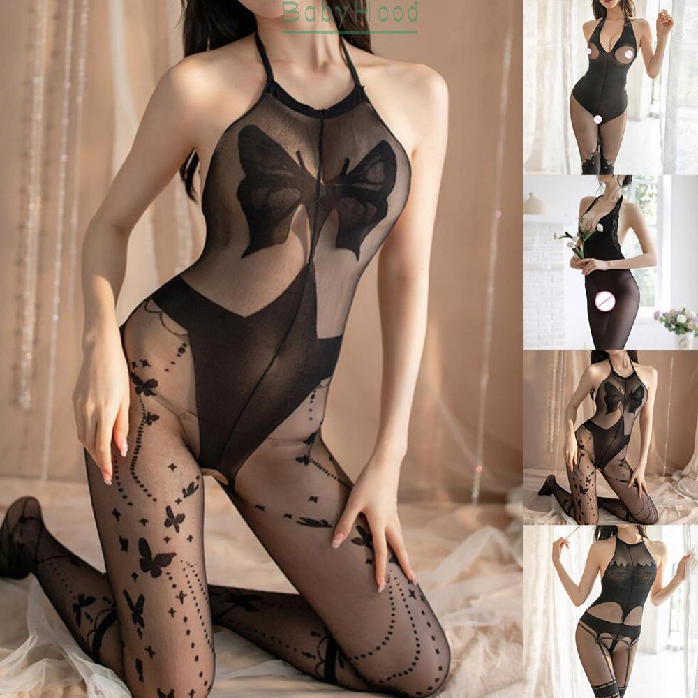 Áo liền quần Ren Trong Suốt Hở Lưng Gợi Cảm Cho Nữ