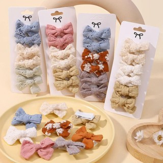 Set 6 Kẹp Tóc Nơ Dễ Thương Cho Bé Gái