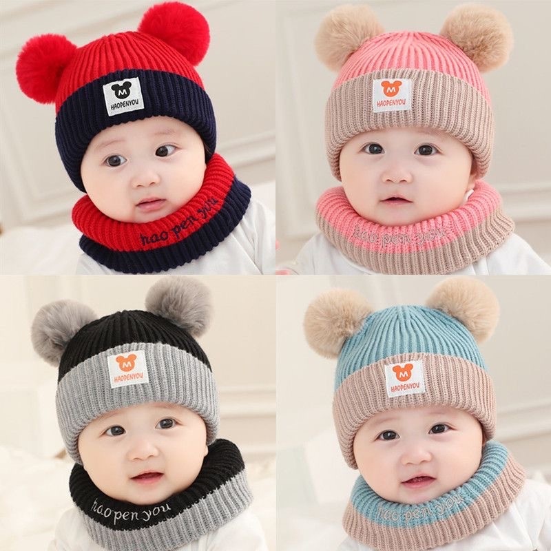 Mũ Cho Bé Mũ Len Mũ Cotton Mũ Lông Cừu Mũ Lót Lông Sừng Hươu Siêu Ấm Cho Bé, Mũ Mùa Đông Cho Bé Hanghieuchobe