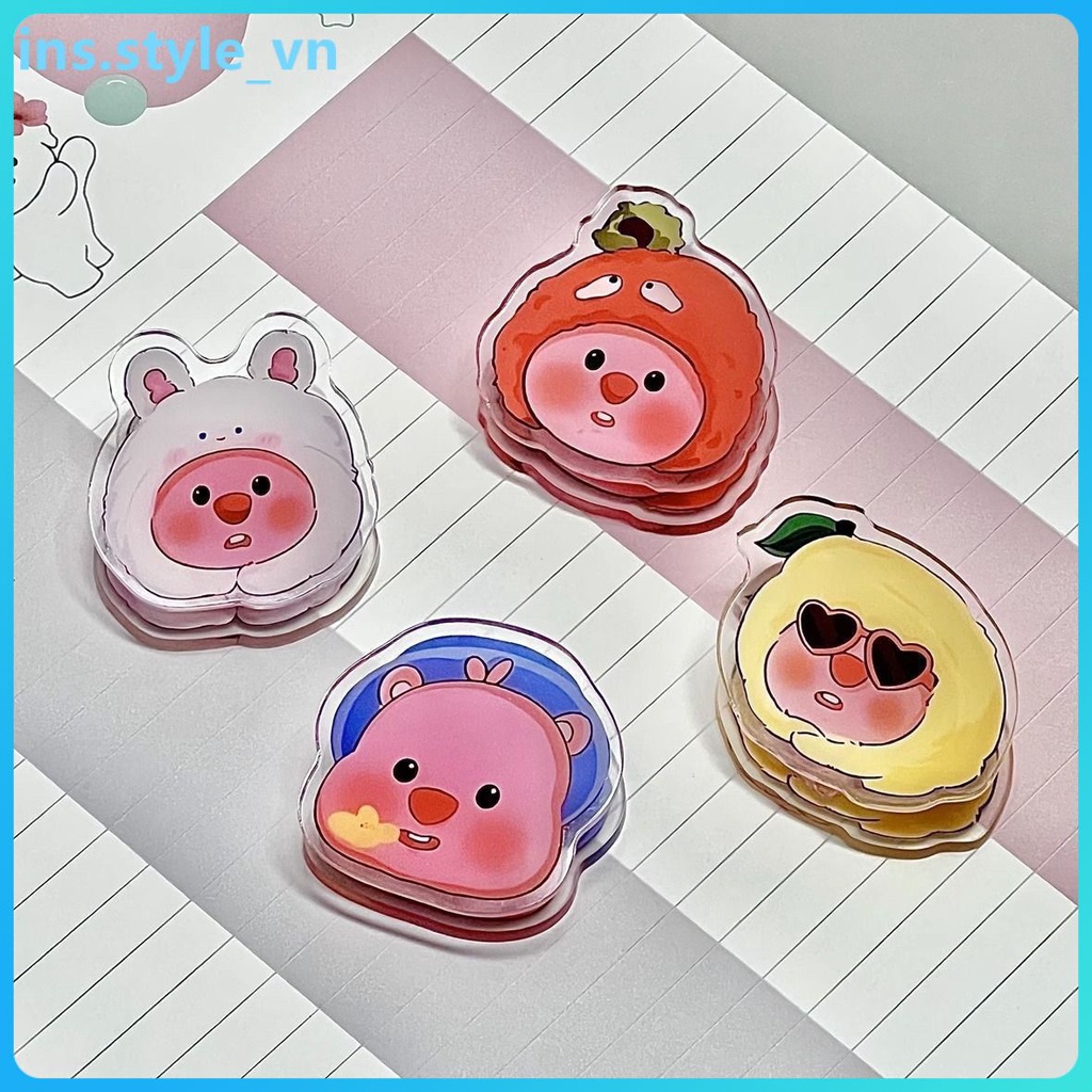 Loopy Ruby Note Clip Hoạt Hình Kẹp Hai Mặt Giá Trị Cao Acrylic Pp Clip Lưu Trữ Clip Kiểm Tra Kẹp Giấy Thiết Bị Ngoại Vi Loopy ins.style_vn