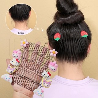 Girl kids phụ kiện lược cài tóc vô hình / lược cài tóc gãy màu đen dễ thương / kim cố định lược chèn cố định / lược co giãn