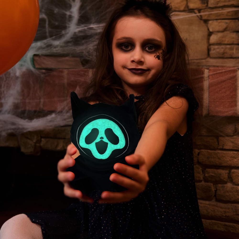 Gối Bông Mềm Mại Hình Ma Quái Phát Quang Trong Phim halloween 23cm Làm Quà Tặng halloween