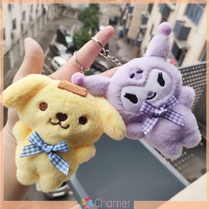 Móc Khóa Hình Mèo kitty kuromi my melody cinnamoroll Nhồi Bông Dễ Thương Mới