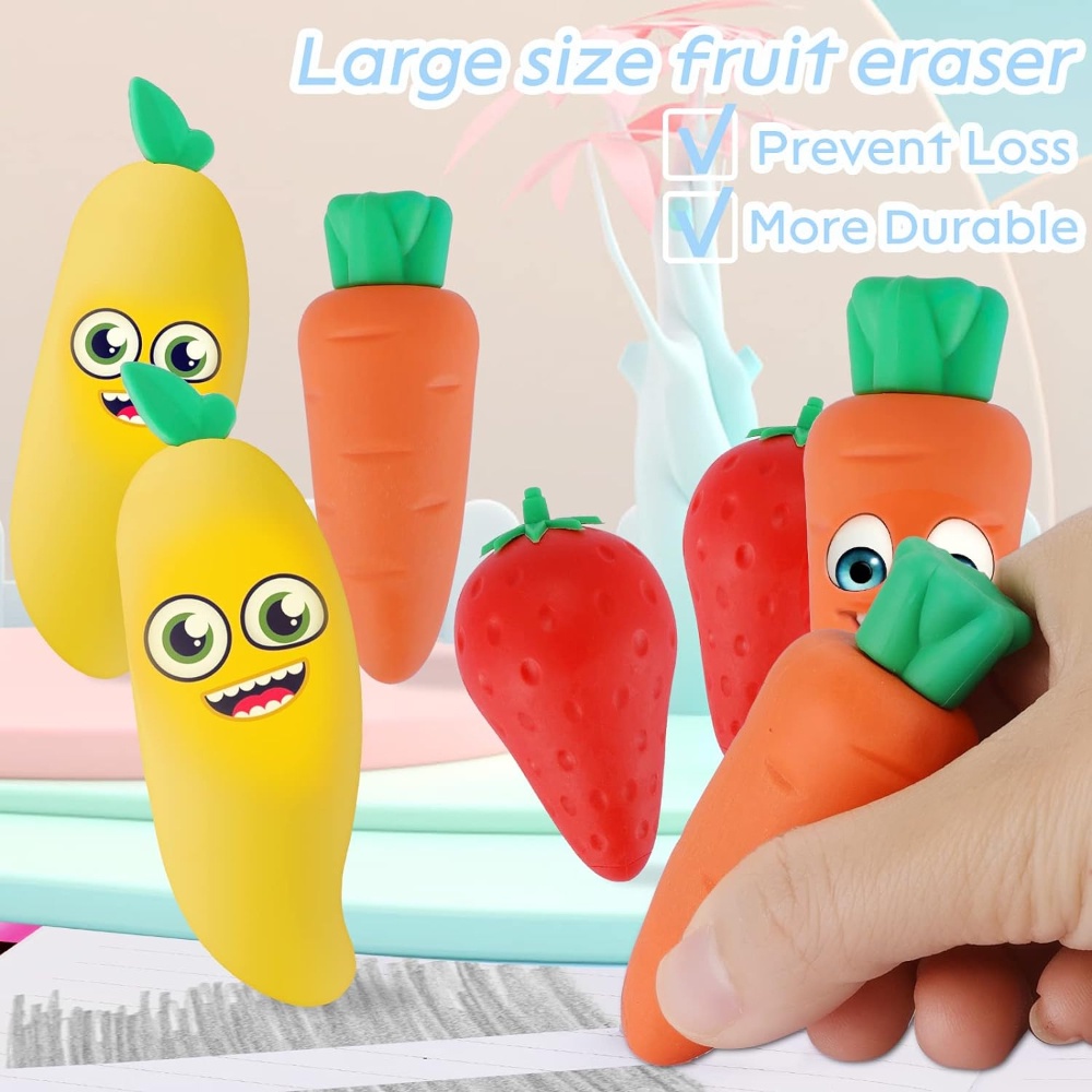 Dễ Thương Gôm Tẩy Hình Củ Cà Rốt / Xoài / Dâu Tây / Trẻ Em / Đồ Dùng Văn Phòng / Trường Học Sáng Tạo