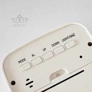 【FUNWD】Functional Digital Alarm Clock with Temperature Humidity Calendar Week Backlight