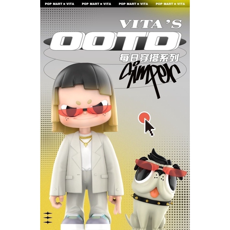 Mô Hình Nhân Vật popmart vita Mặc Hằng Ngày Trang Trí Văn Phòng