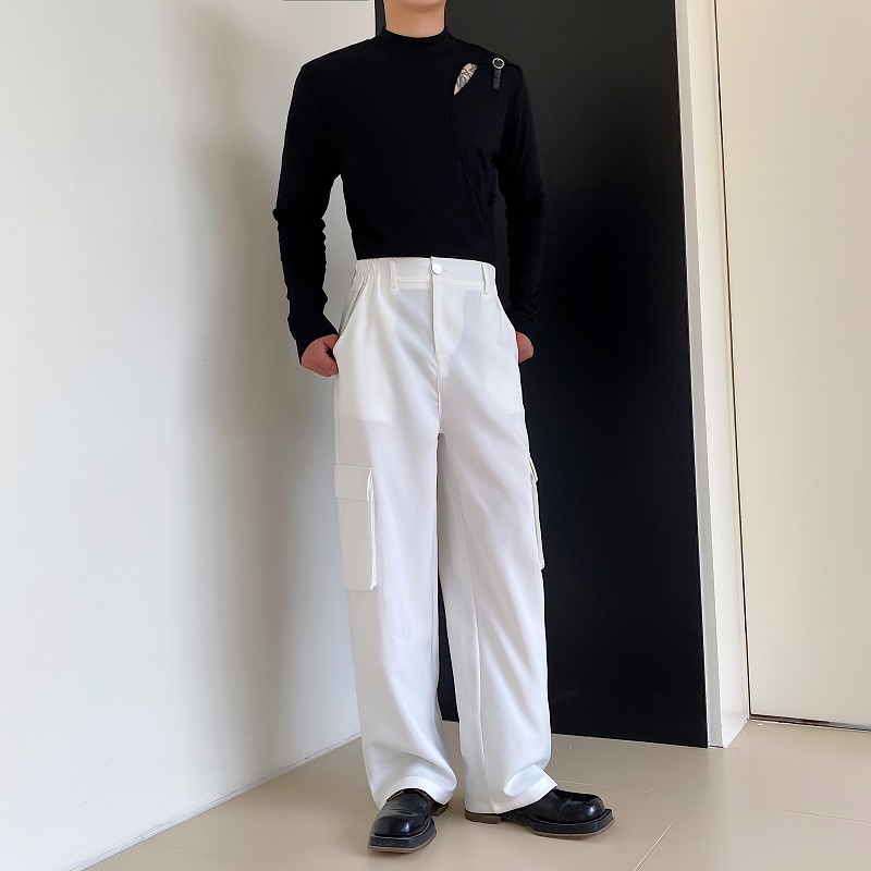 November Quần Dài Ống Rộng Lưng Cao Co Giãn Phong Cách Đường Phố Thời Trang Xuân Thu Cho Nam