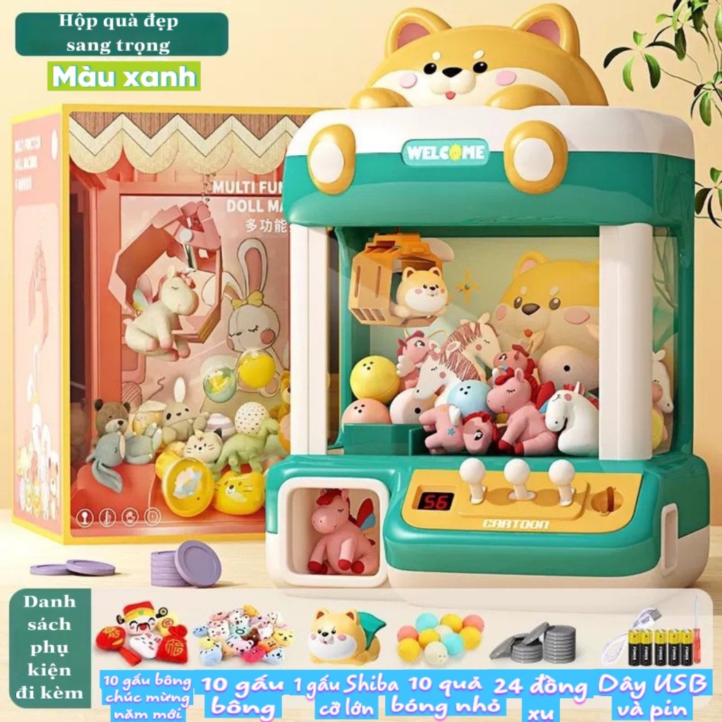 Đồ Chơi Trẻ Em Máy Gắp Thú Bông Mini Kích Thước Lớn, Có Nhạc Có Đèn - Đồ Chơi Phát  Trẻ