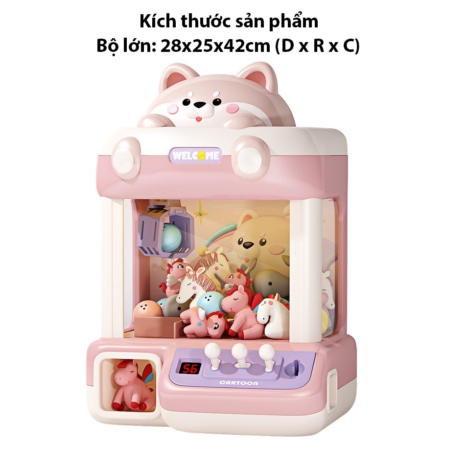 Đồ Chơi Trẻ Em Máy Gắp Thú Bông Mini Kích Thước Lớn, Có Nhạc Có Đèn - Đồ Chơi Phát  Trẻ