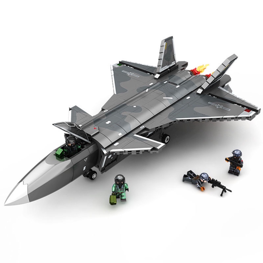 Set 845 Mô Hình Lắp Ráp Máy Bay Chiến Đấu moc chengdu j-20 Cho Bé Mới