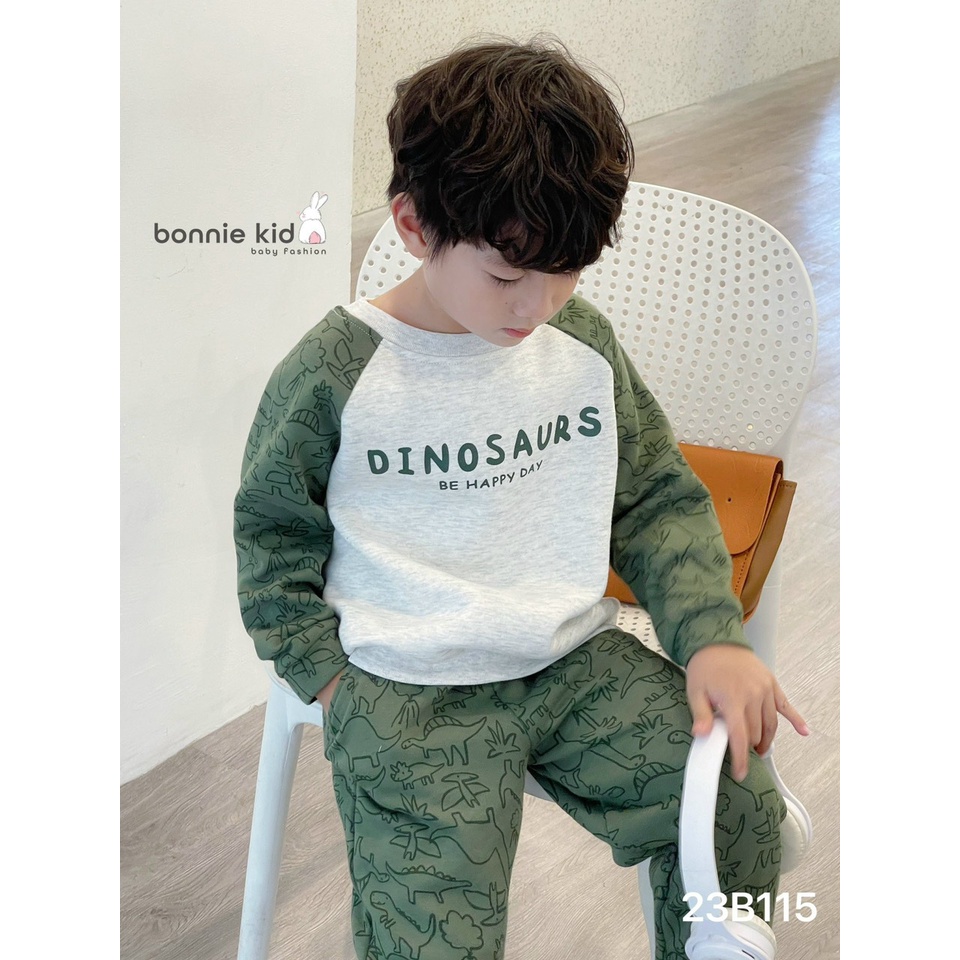 Bộ nỉ bông bé trai DINOSAURS Bonnie size 80-130
