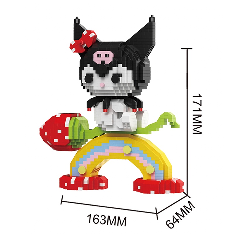 Nano block Bộ Đồ Chơi Lắp Ráp Hình Que Kem / kuromi / hello kitty Xinh Xắn Cho Bé