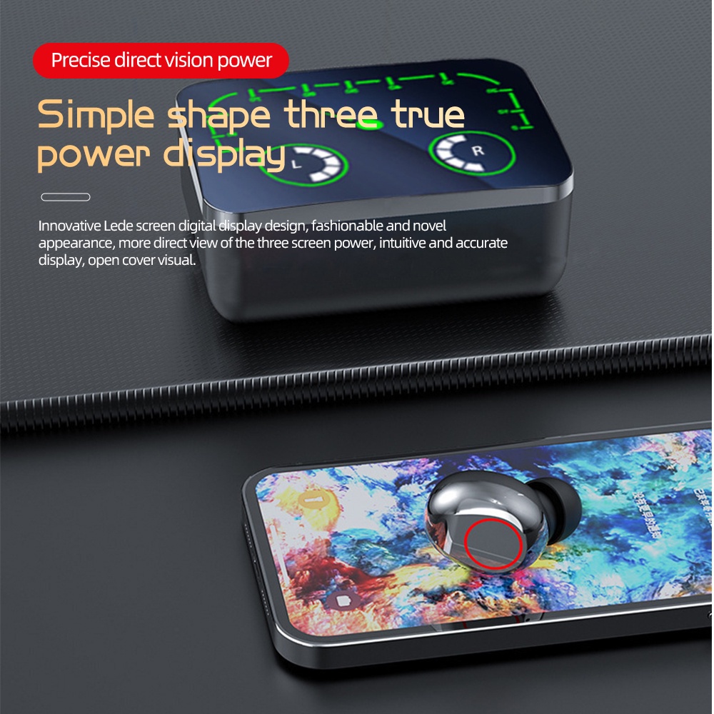 Tai Nghe bluetooth 5.3 tws m90 max Có Mic Nói bluetooth 5.3