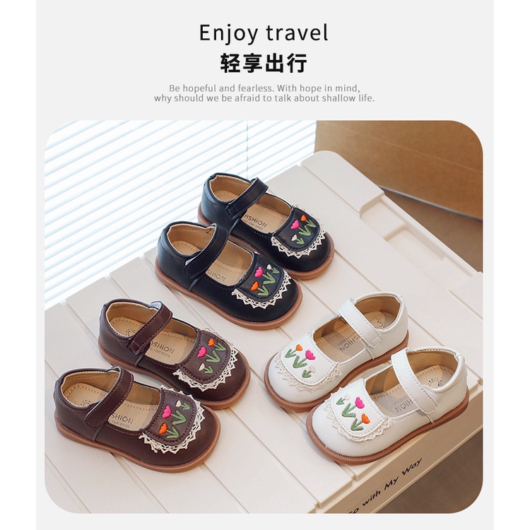 Giày Búp Bê Đế Mềm Hở Ngón Phong Cách roman Thời Trang Xuân Thu 2023 Cho Bé Gái