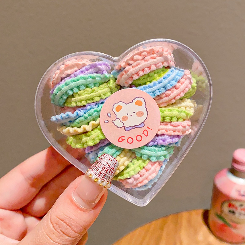 Dây Buộc Tóc Cao Su Co Giãn Phối Ren Nhiều Màu Phong Cách Mới 2023 Cho Bé Gái