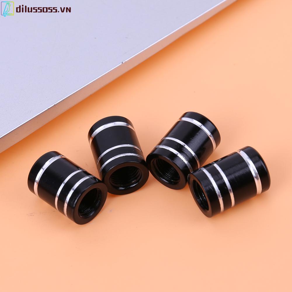 Bộ 4 Nắp Van Bánh Xe Hơi / Xe Máy Bằng Hợp Kim Nhôm Nhiều Màu
