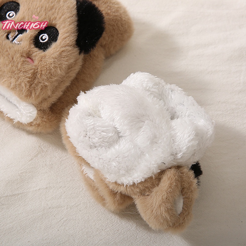 Găng Tay Đi Xe Đạp Hở Ngón Giữ Ấm Mùa Đông Hình Gấu Trúc Hoạt Hình Cho Học Sinh