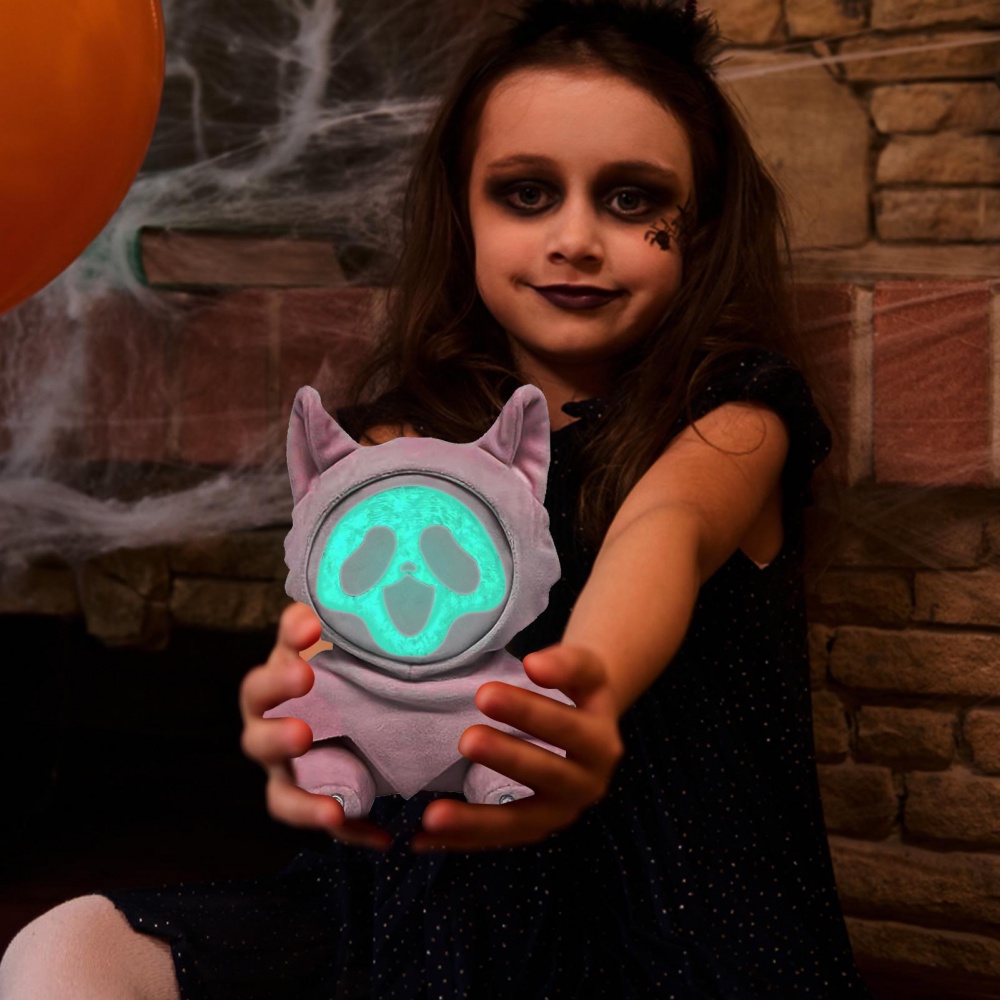Gối Bông Mềm Mại Hình Ma Quái Phát Quang Trong Phim halloween 23cm Làm Quà Tặng halloween