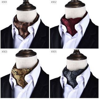Khăn Quàng Cổ Lụa polyester Phong Cách Anh Quốc Cổ Điển Thời Thượng Cho Nam