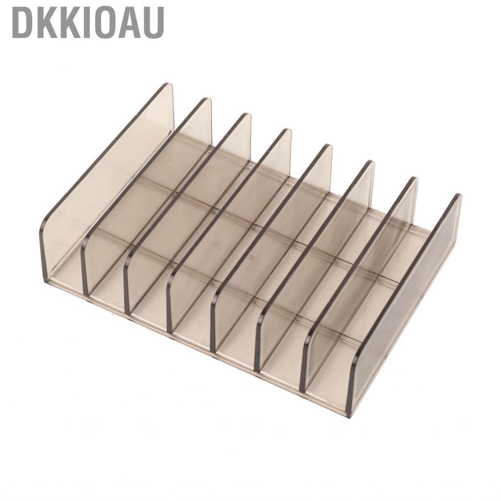 Dkkioau Divided Makeup Palette Holder  Plastic 7 Sections Space Saving Transparent Eyeshadow Palettes Organizer Easy Cleaning for Home Bathroom Countertops Vanities