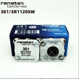 Pin đồng hồ đeo tay Renata 1.55V Thụy Sỹ 381(SR1120SW) - Vỉ 1 Viên