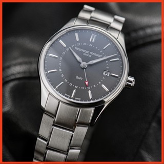 Đồng hồ chính hãng nam Frederique Constant Classic Quartz GMT 40mm FC-252DGS5B6B - Máy pin - Kính Sapphire Đồng Hồ 243