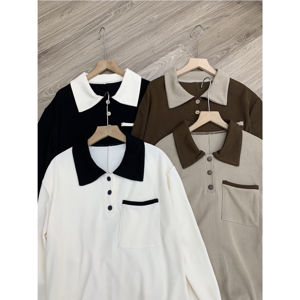 Váy polo phối cổ dáng suông xẻ sau V820 SUSSTORE