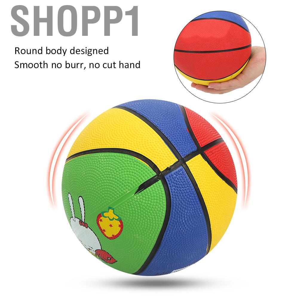 Shopp1 Kid Basketball Toy  Rubber Little White Rabbit High Elastic Children Kids Mini Outdoor Wear Resistant for 1-5 Years Old