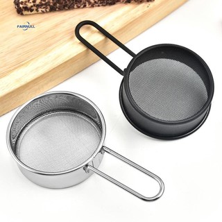 FAIRNULL Rây Lưới Tròn Bằng Thép Không Gỉ Có Tay Cầm Để Ráo Bột Làm Bánh