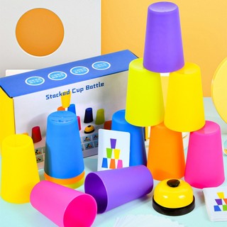 Bộ đồ chơi cốc xếp chồng nhiều màu vui nhộn cho gia đình