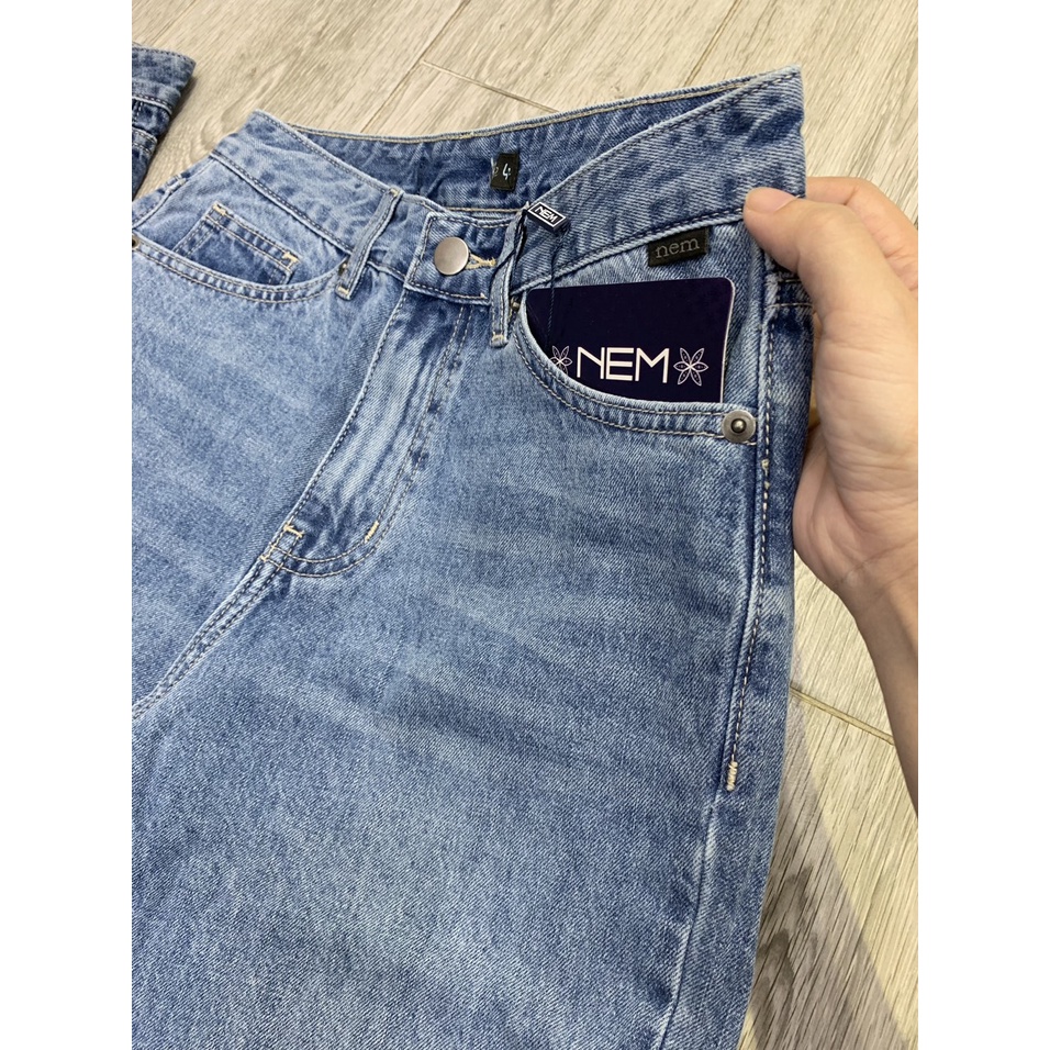 Quần Jean N.e.m Suông Cắt Lai