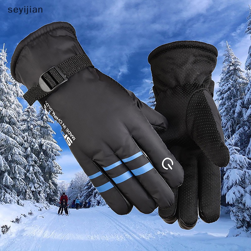 Găng Tay Giữ Ấm Mùa Đông Chống Thấm Nước Dùng Khi Đi Xe Máy Trượt Tuyết Cho Nam Nữ