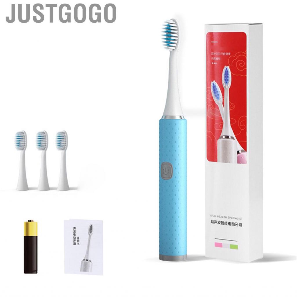 Justgogo Electric  Ultrasonic Soft Bristle  Whitening Automatic for Adults Children
