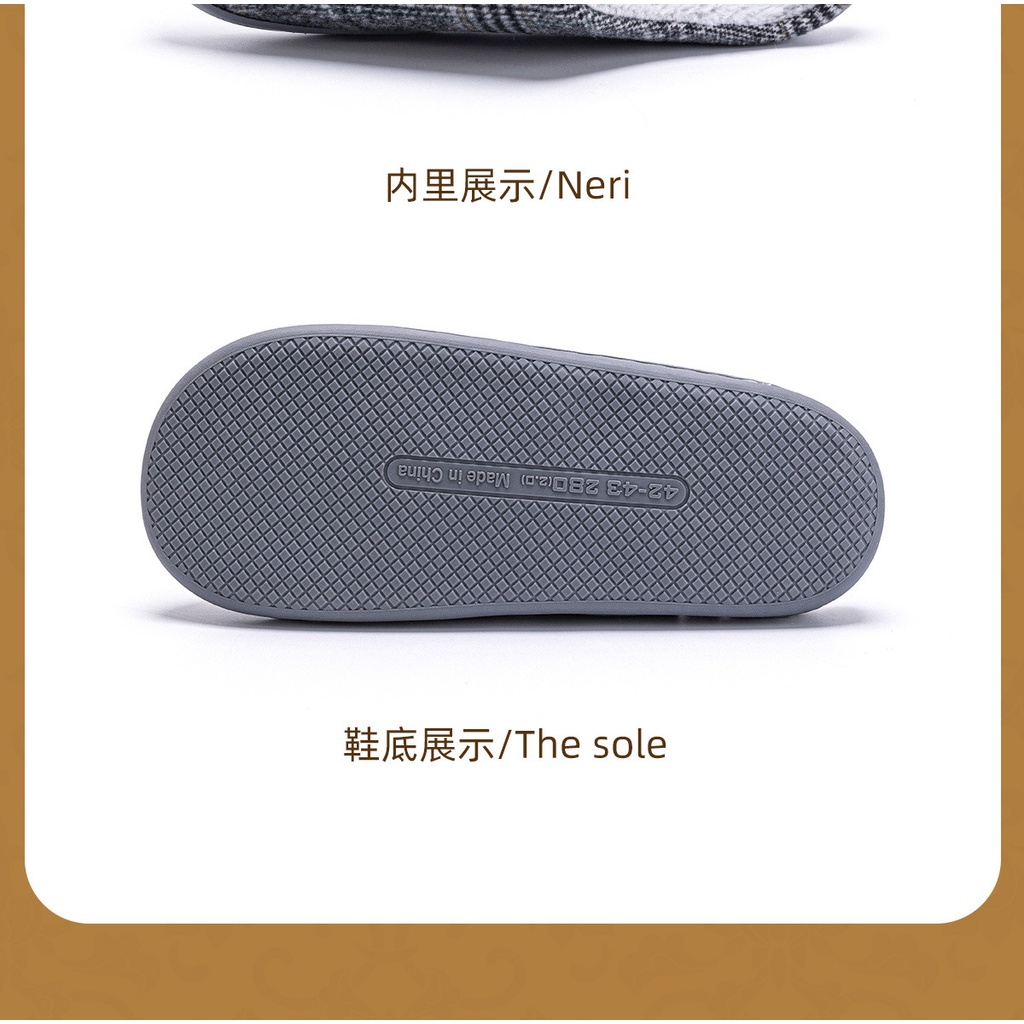 Dép Bông Đi Trong Nhà Đế Dày Chống Trượt Phong Cách Mới 2023 Cho Nam