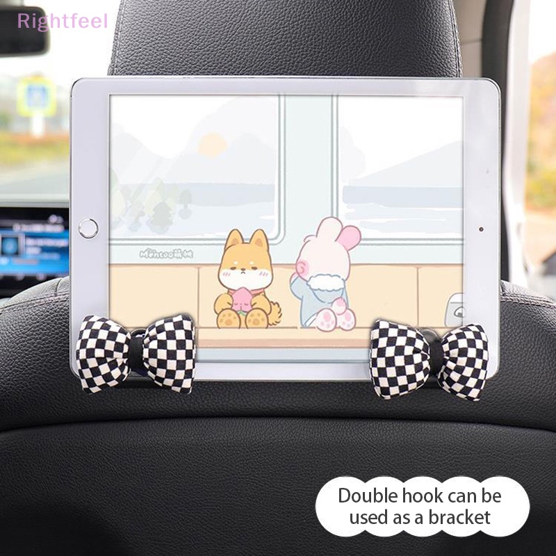 1 Móc Treo Đồ Gắn Ghế Ngồi Xe Hơi Hình Nơ Bằng Lông Nhung Mềm Mại Tiện Dụng Mới