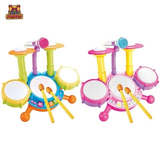 Bộ trống predolo cho trẻ em có cần trống và đồ chơi âm nhạc Bongos Quà tặng cho