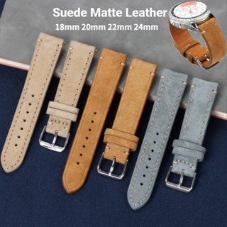 Mờ / matte Dây Đeo Đồng Hồ Bằng Da Lộn Thật 18 20 22 24mm