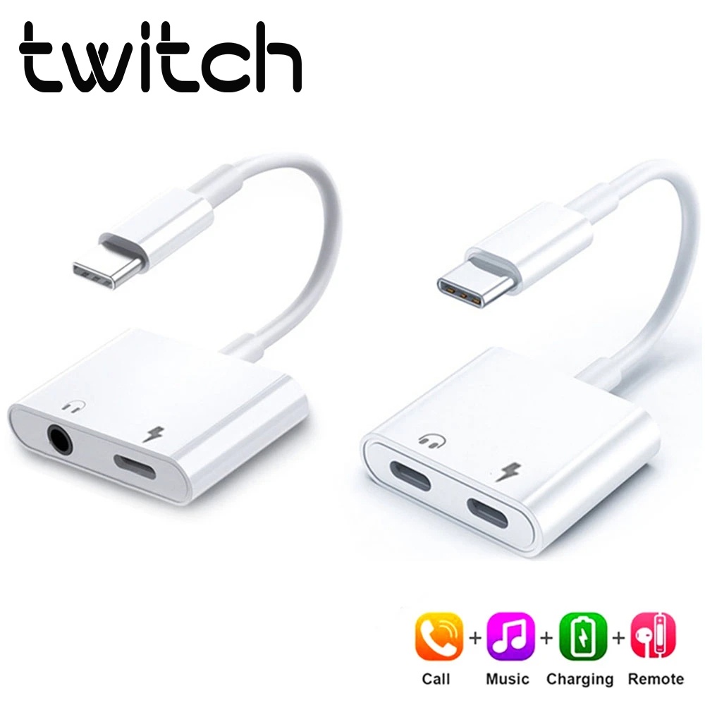 Twitch Dây Cáp Chuyển Đổi Âm Thanh usb c + 3.5 mm type c Chất Lượng Cao